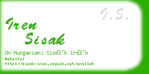 iren sisak business card